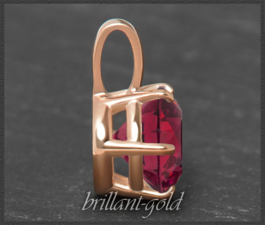 Rubin Anhänger mit 3,55ct, 585 Rotgold, Gleiter